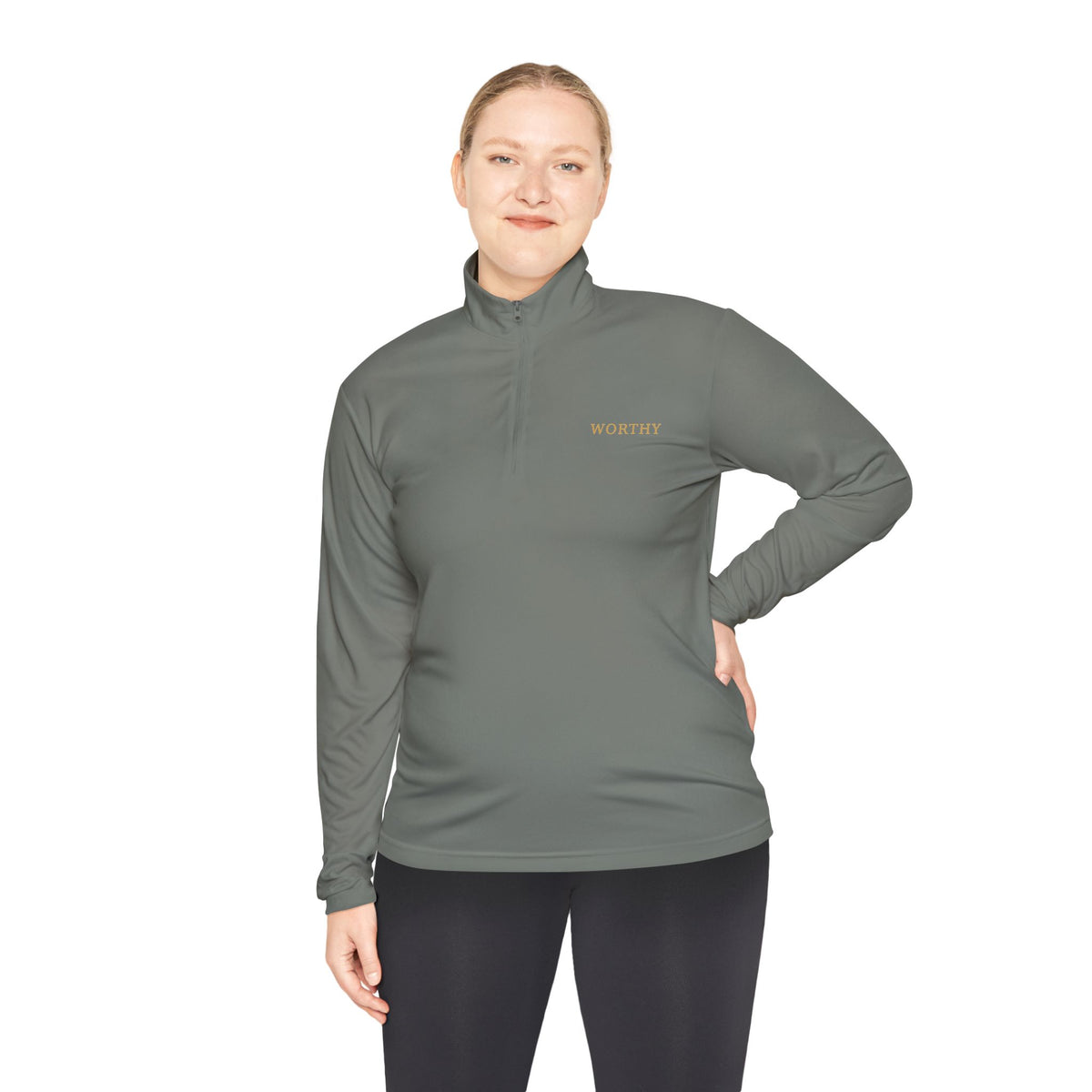 Worthy Own Your Pace Quarter-Zip — product mockup 7