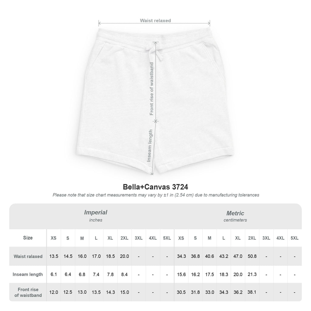 Worthy Grounded Everyday Shorts — garment size chart