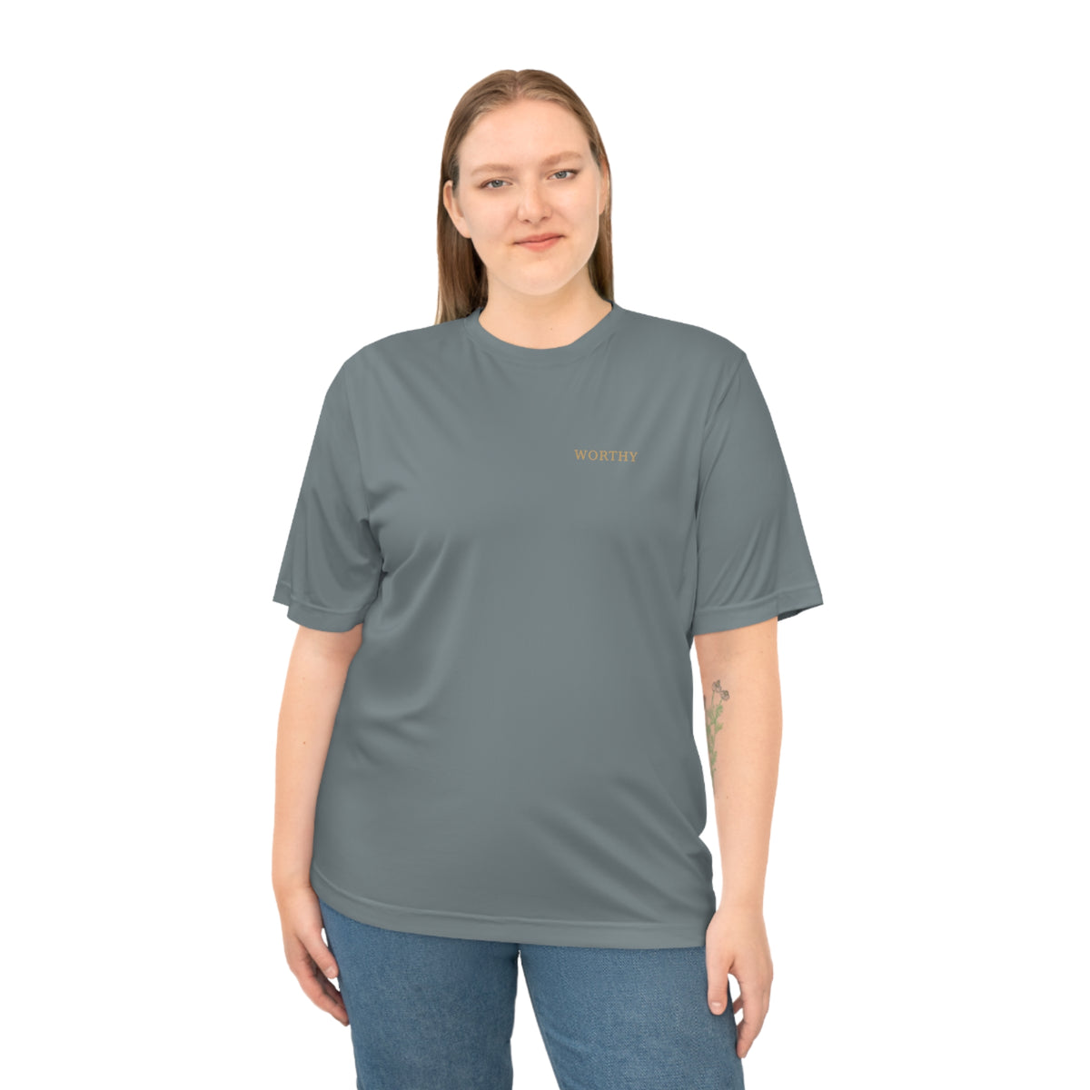 Worthy Own Your Pace Performance Tee — product mockup 7