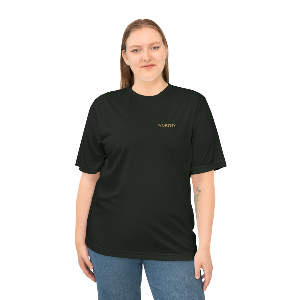 Worthy Own Your Pace Performance Tee — product mockup 4