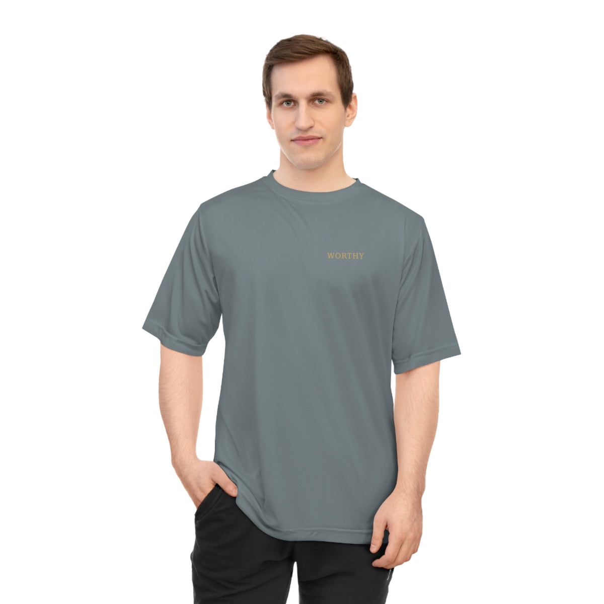 Worthy Own Your Pace Performance Tee — product mockup 8